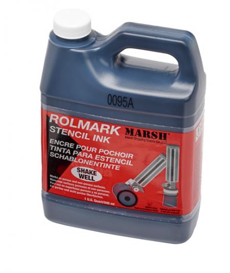 Marsh Rolmark Stencil Ink - 1 Quart - BLACK